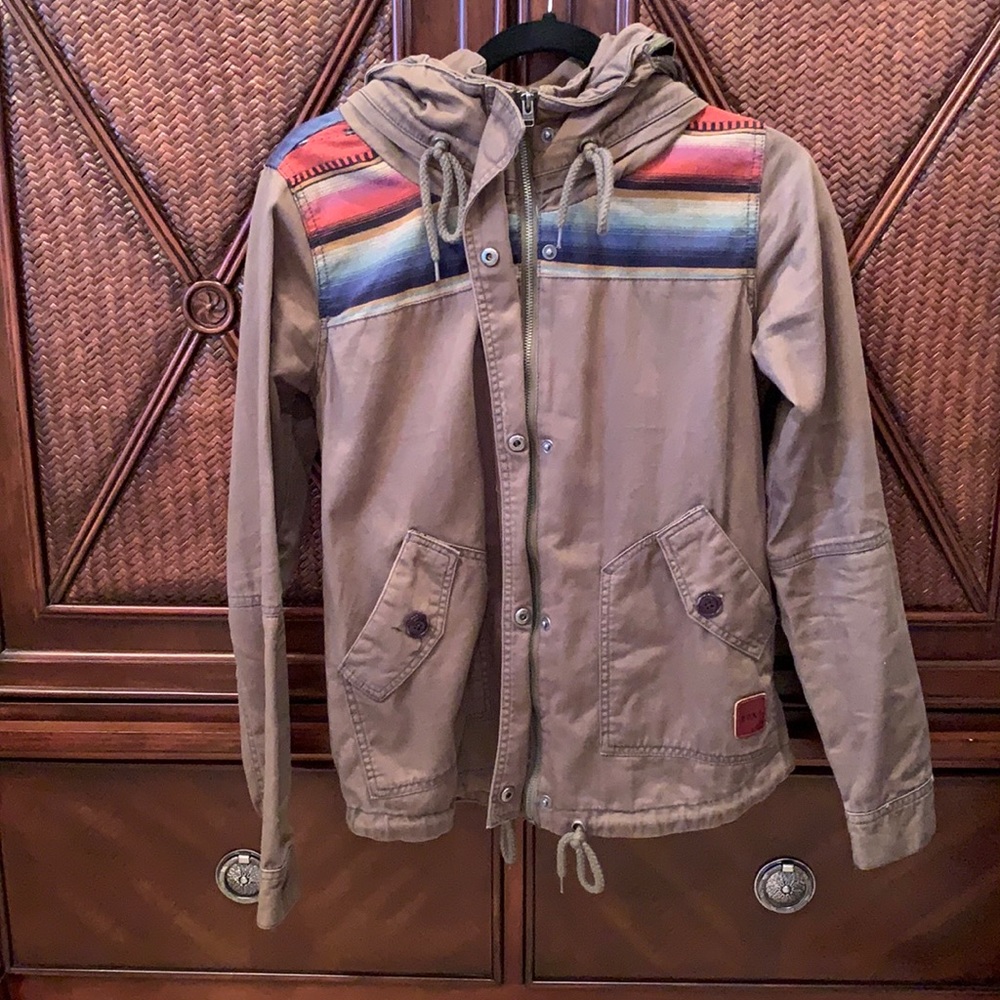 Army Jacket with packable hood